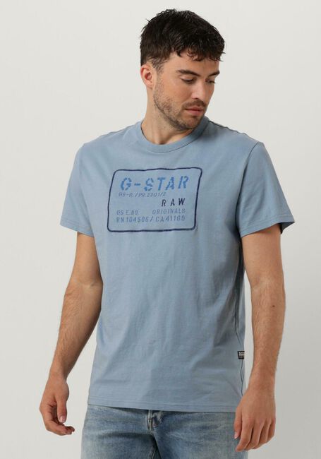 Hellblau G-STAR RAW T-shirt APPLIQUE MULTI TECHNIQUE R T - large