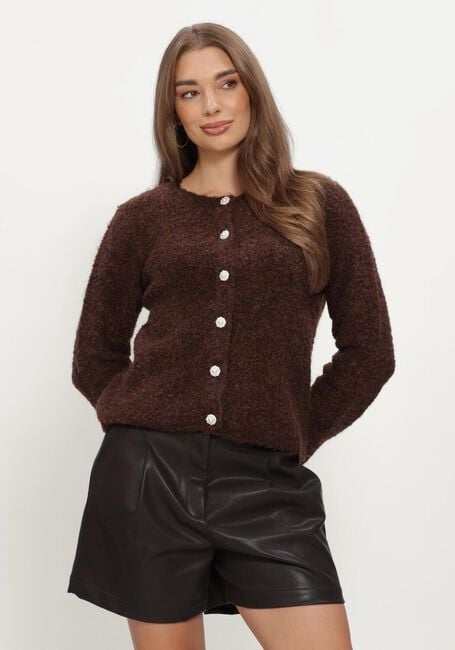 Braune Y.A.S. Pullover YASPLYRA LS KNIT CARDIGAN - large