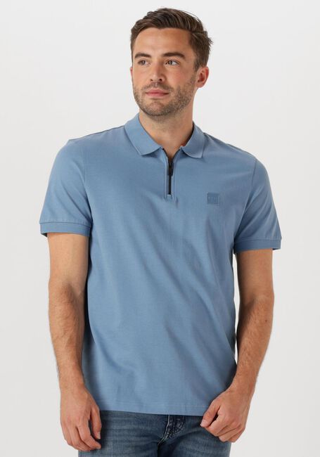 Blaue BOSS ORANGE Polo-Shirt PASSERZIP - large