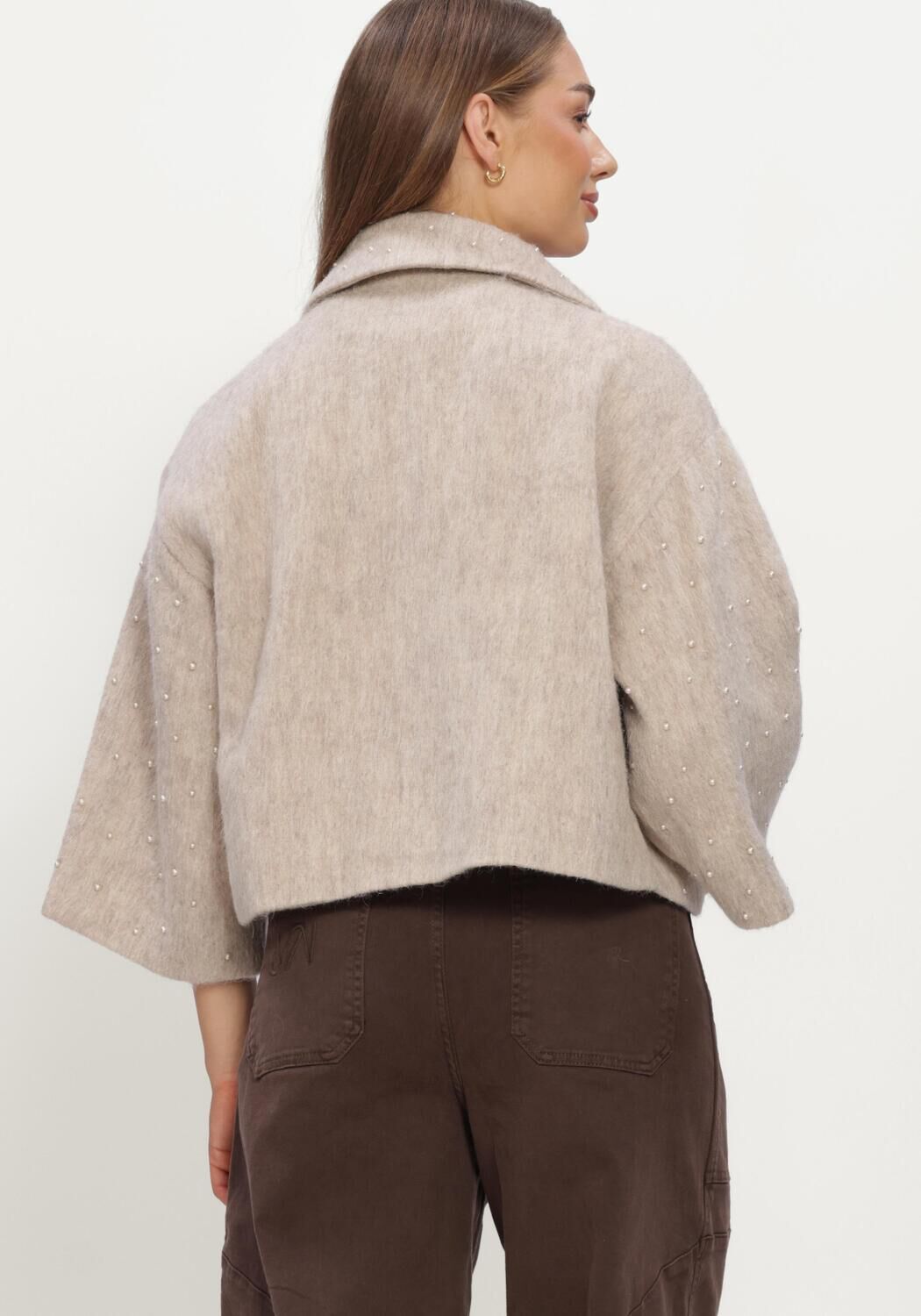 Beige NUKUS Jack DANIQUE JACKET PEARLS - large