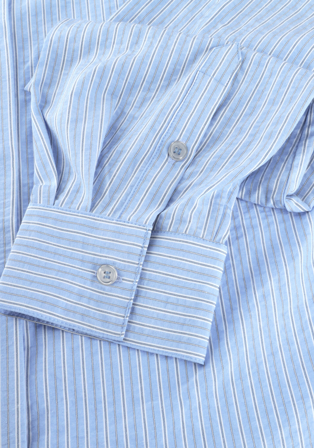 Blaue MODSTR&Ouml;M Blusen VIGGEMD STRIPE SHIRT - large