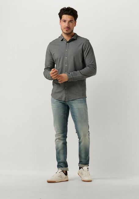Graue CAST IRON Casual-Oberhemd LONG SLEEVE SHIRT CF TEC 2 TONE PIQUE - large