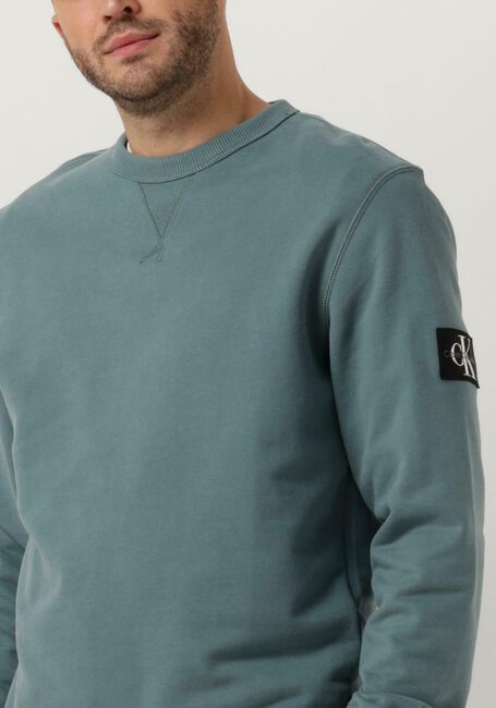 Blaue CALVIN KLEIN Sweatshirt BADGE CREW NECK - large