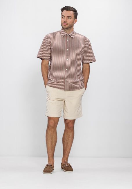 Beige SELECTED MEN Casual-Oberhemd SLHRLXSTUART SEERSUCKER SS  SHIRT - large