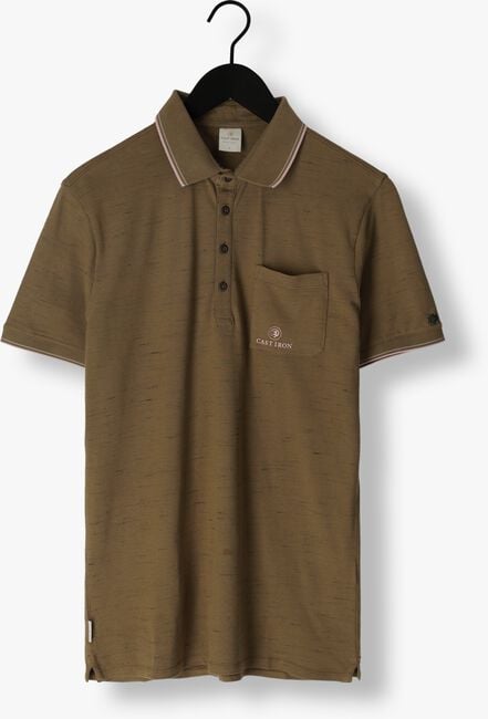 Grüne CAST IRON Polo-Shirt SHORT SLEEVE POLO INJECTED COTTON PIQUE - large