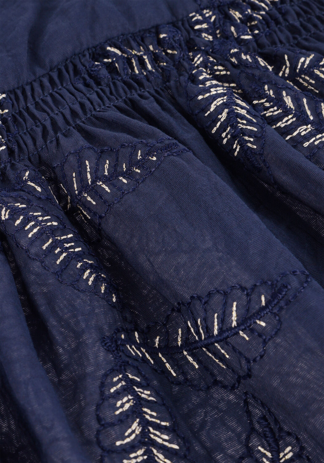 Dunkelblau NUKUS Blusen JENNA BLOUSE EMBROIDERY - large