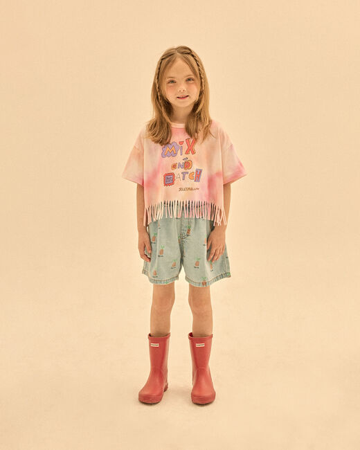 Mehrfarbige/Bunte Jelly Mallow T-shirt MIX+MATCH TIEDYE T-SHIRT - large