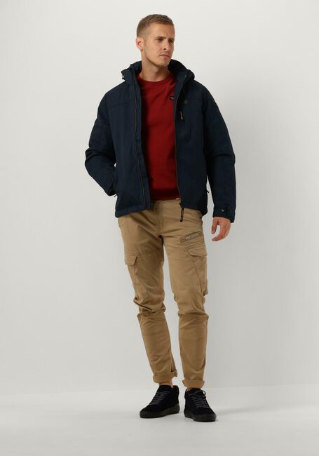 Dunkelblau PME LEGEND Parkas SEMI LONG JACKET STRATOR ICON 2.0 MELANGE TWILL - large