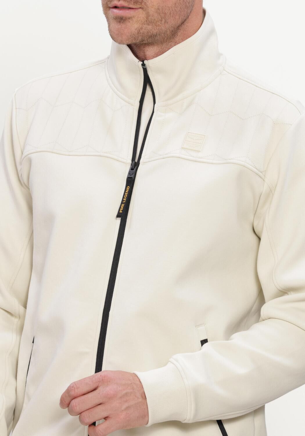 Ecru PME LEGEND Sweatshirt ZIP JACKET INTERLOCK SWEAT - large