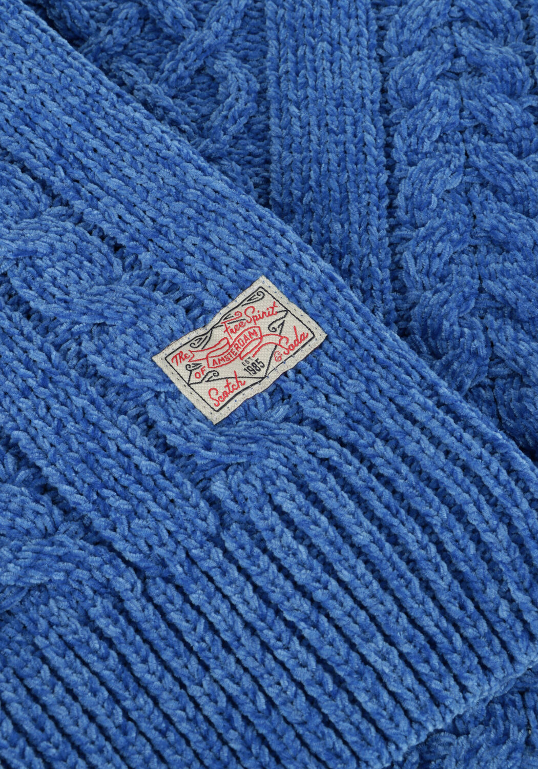 Blaue SCOTCH & SODA Pullover CHENILLE KNIT PULLOVER - large