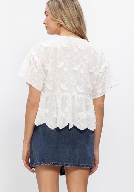 Wei&szlig;e OBJECT Blusen OBJLORA S/S RE V/NECK TOP - large