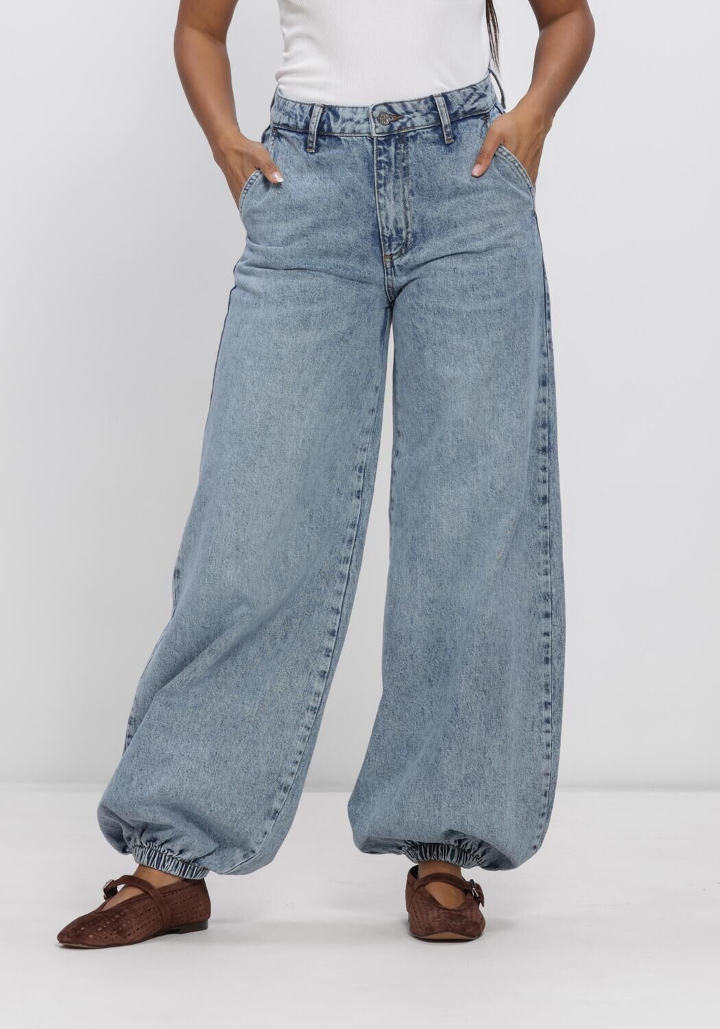 Blaue HAUTE L'AMITI&Eacute; Hosen DENIM HAREM TALL PANT - large
