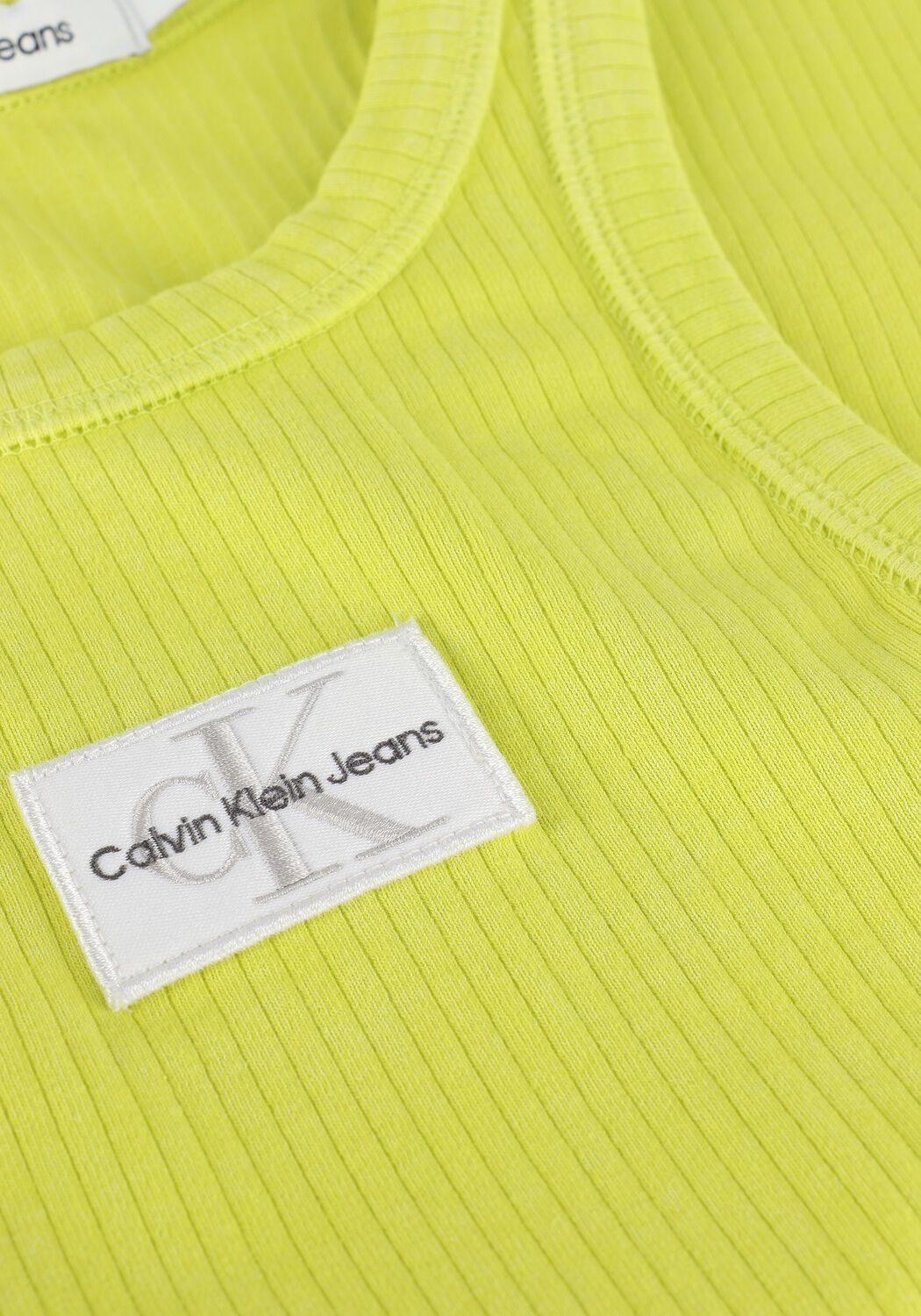 Gelbe CALVIN KLEIN Top ACID WASH RIB TANK TOP - large