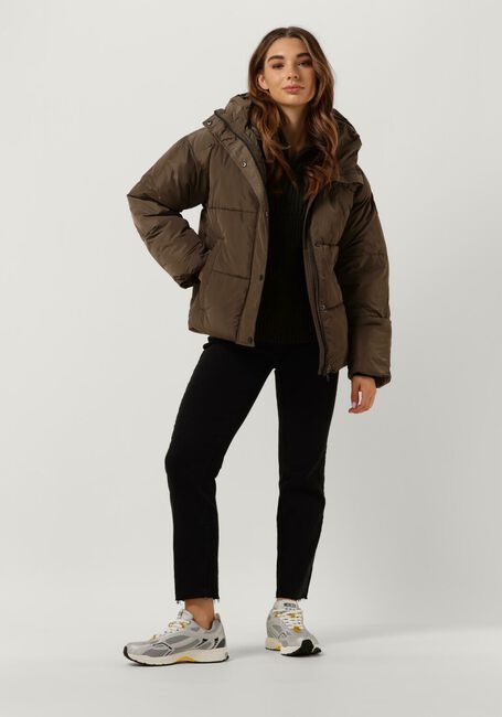 Braune LEVETE ROOM Wattierte Jack LR-GIBELLA 16 JACKET - large