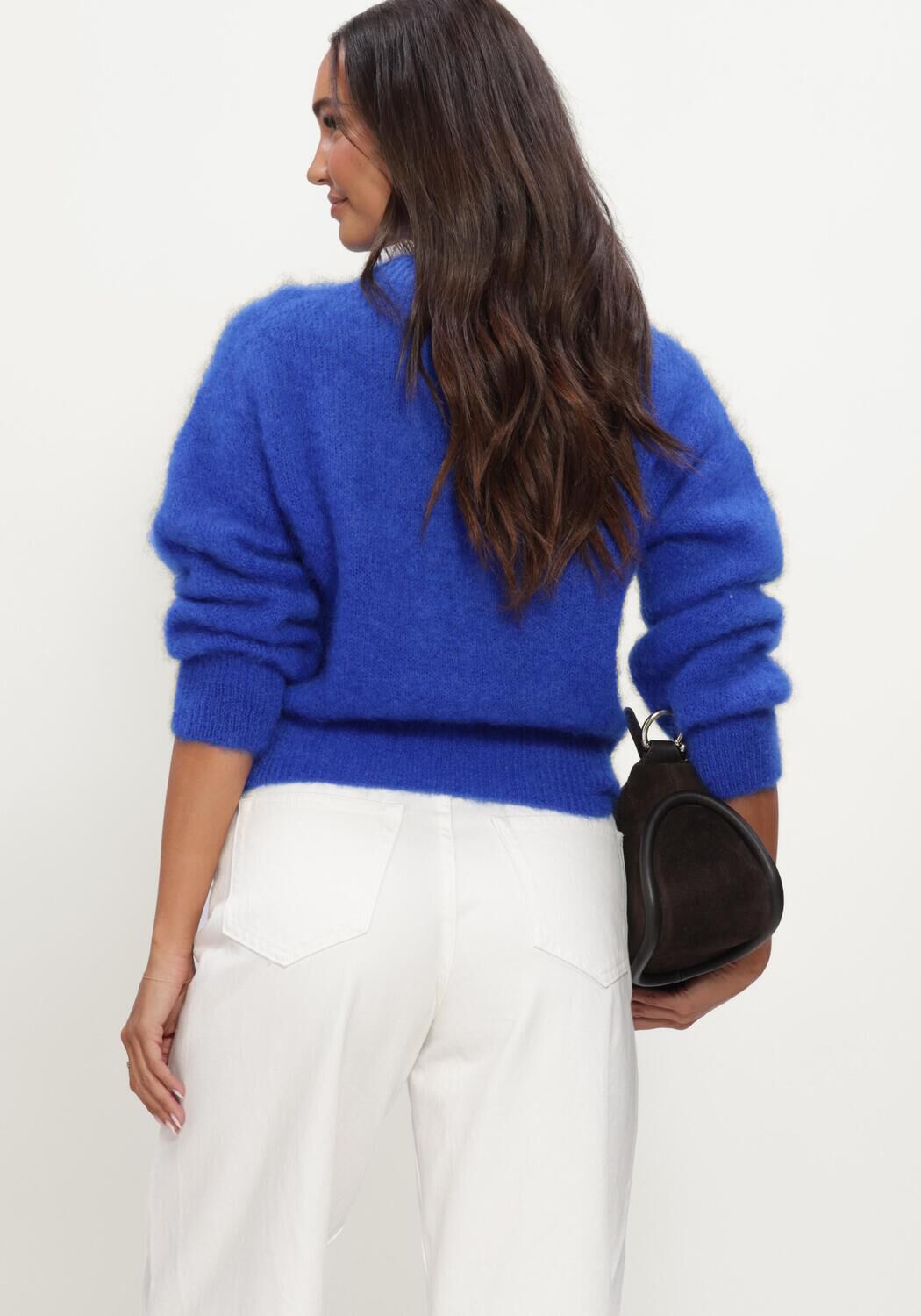 Blaue TWNS Pullover SOLID LONG-SLEEVE ROUND NECK SWEATER - large