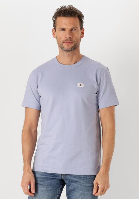 Blaue CALVIN KLEIN T-shirt WOVEN LABEL REGULAR TEE - large