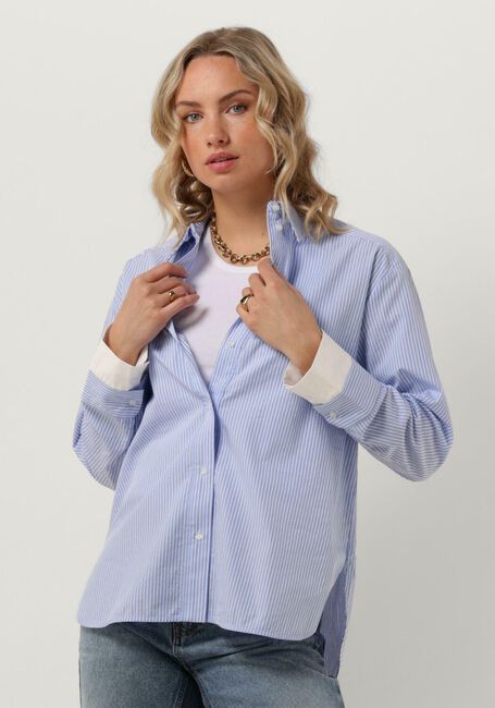 Hellblau CO'COUTURE Bluse DOUBLE CUFF STRIPE SHIRT - large