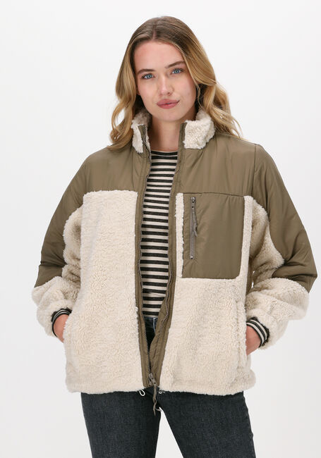 Grüne CO'COUTURE Teddy-Jacke TEDDY FLEECE JACKET - large