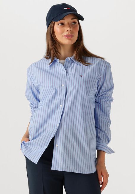 Blaue TOMMY HILFIGER Blusen ESS POPLIN EASY FIT SHIRT - large