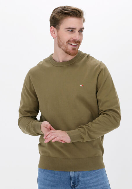 Grüne TOMMY HILFIGER Pullover 1985 CREW NECK SWEATER - large