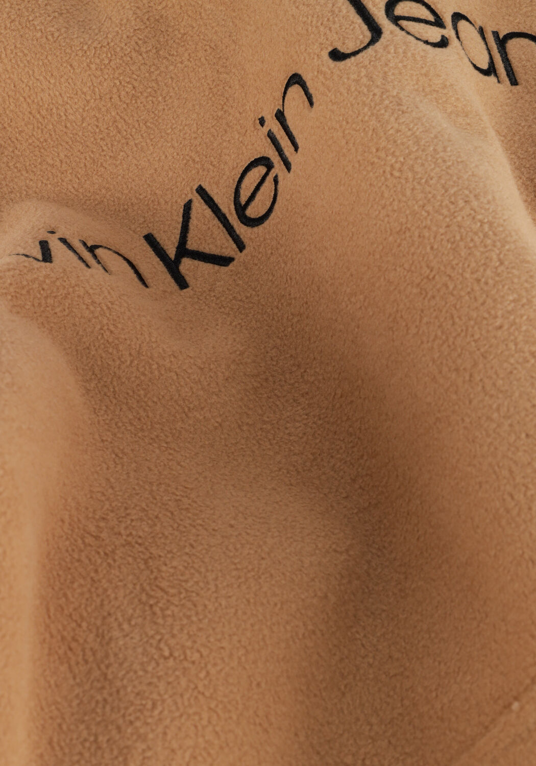 Camelfarbene CALVIN KLEIN Sweatshirt HEAVY DOUBLE FACE HOODIE - large