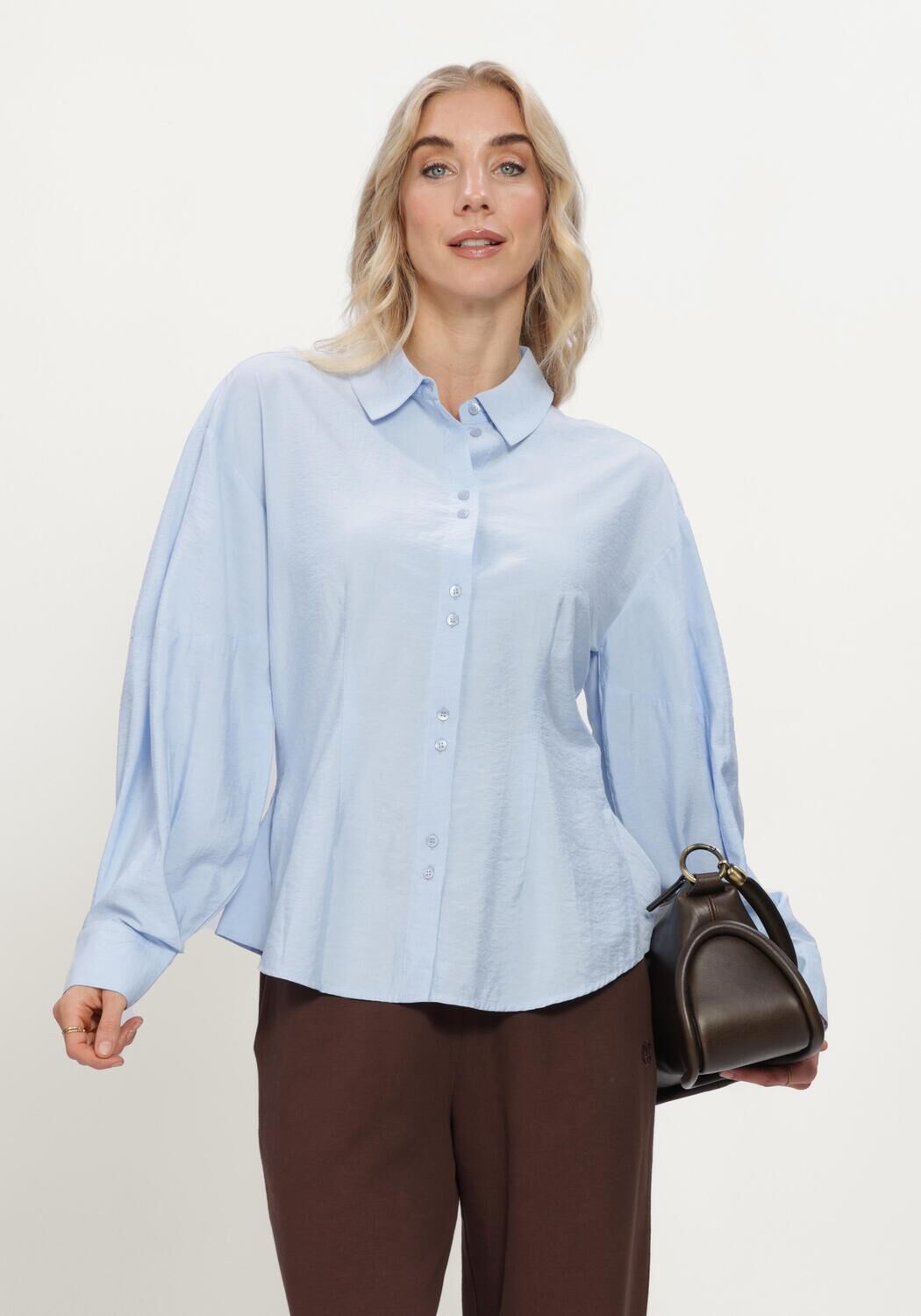 Blaue MSCH COPENHAGEN Blusen MSCHSELMA SHIRT - large
