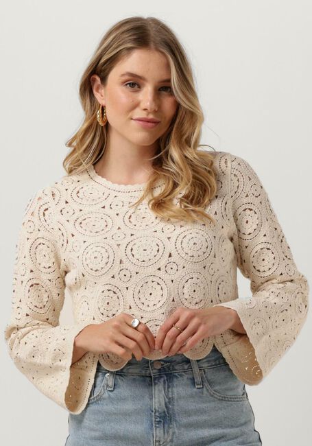 Sand OBJECT Pullover RAY L/S KNIT PULLOVER - large