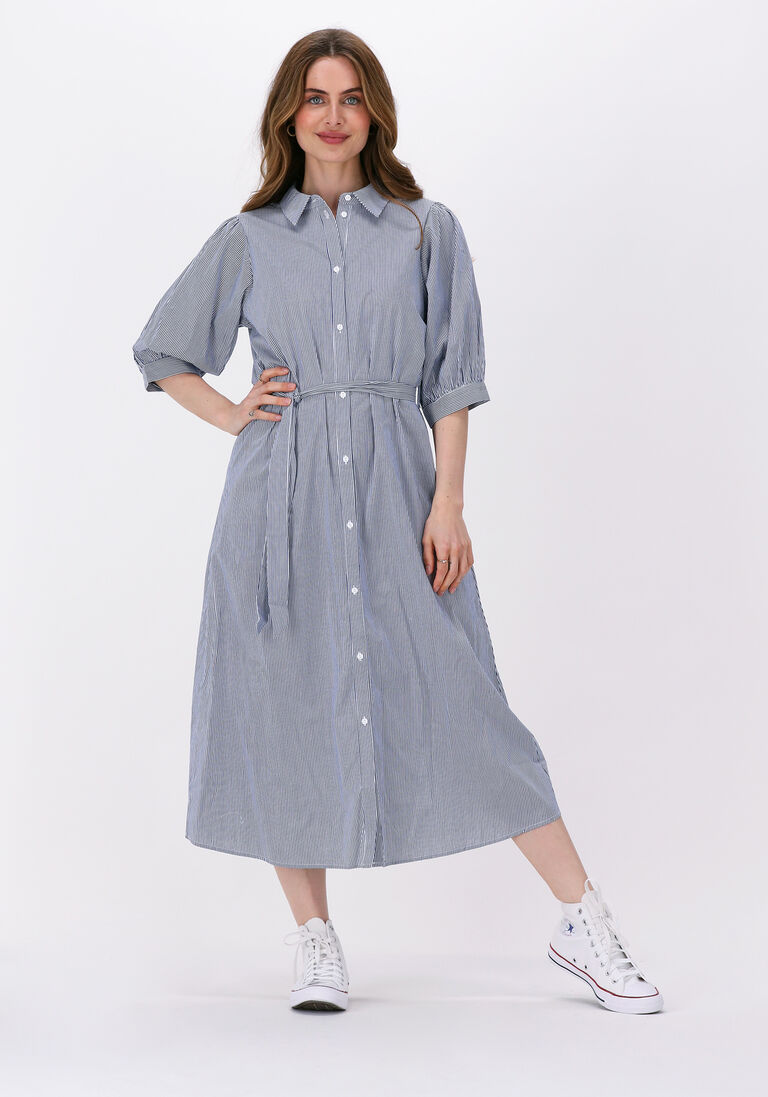blaue msch copenhagen midikleid vibeka 2/4 shirt dress stp