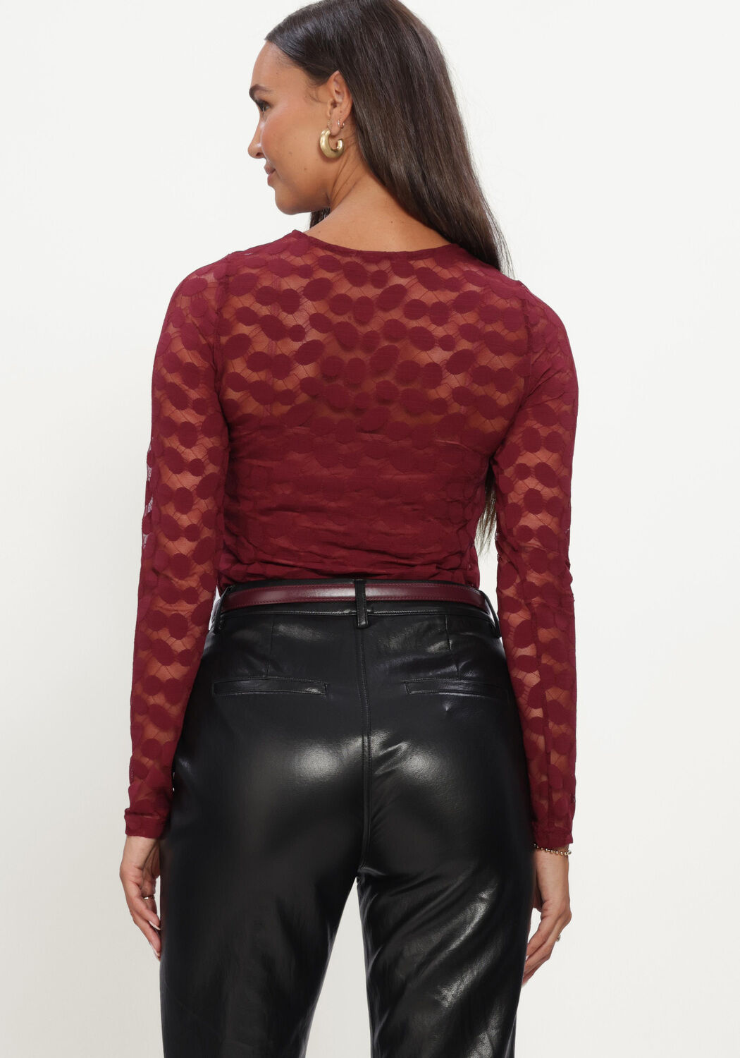 Bordeaux CO'COUTURE Top PENOLACC O-NECK BLOUSE - large