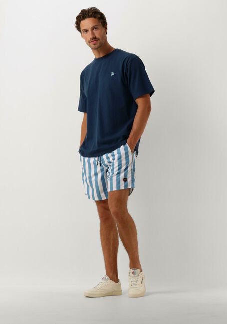 Blaue SHIWI Badehosen MEN SWIMSHORT BROAD STRIPE - large