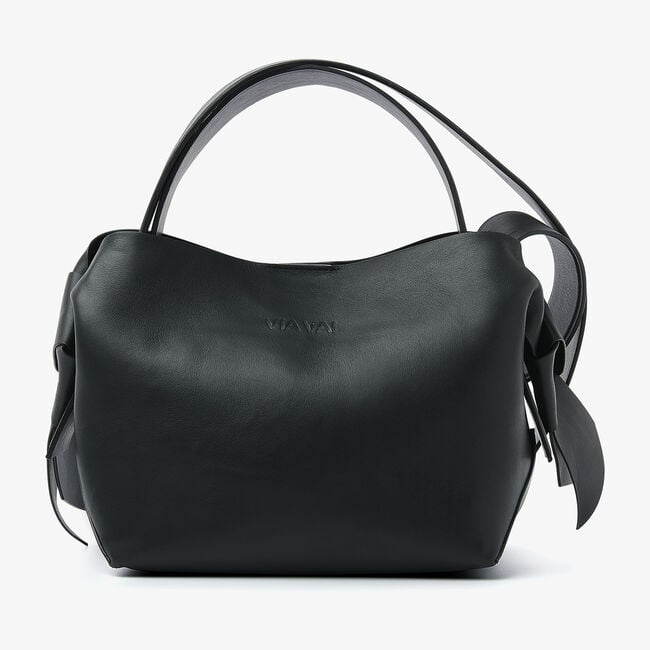 Schwarze VIA VAI Handtasche NODO FABI - large