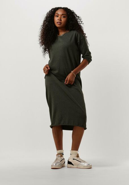 Khaki PENN & INK Midikleid W23B217 - large