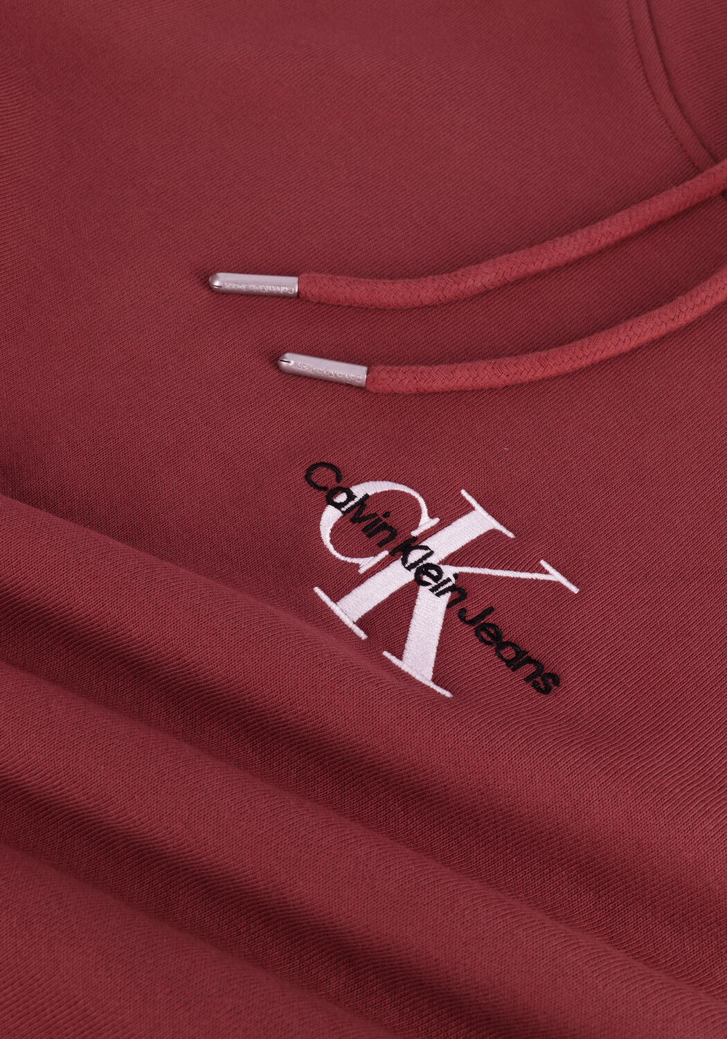 Braune CALVIN KLEIN Minikleid MONOGRAM HOODIE DRESS - large