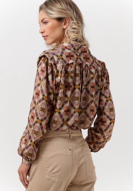 Mehrfarbige/Bunte SUMMUM Blusen BLOUSE FADED ALL OVER - large