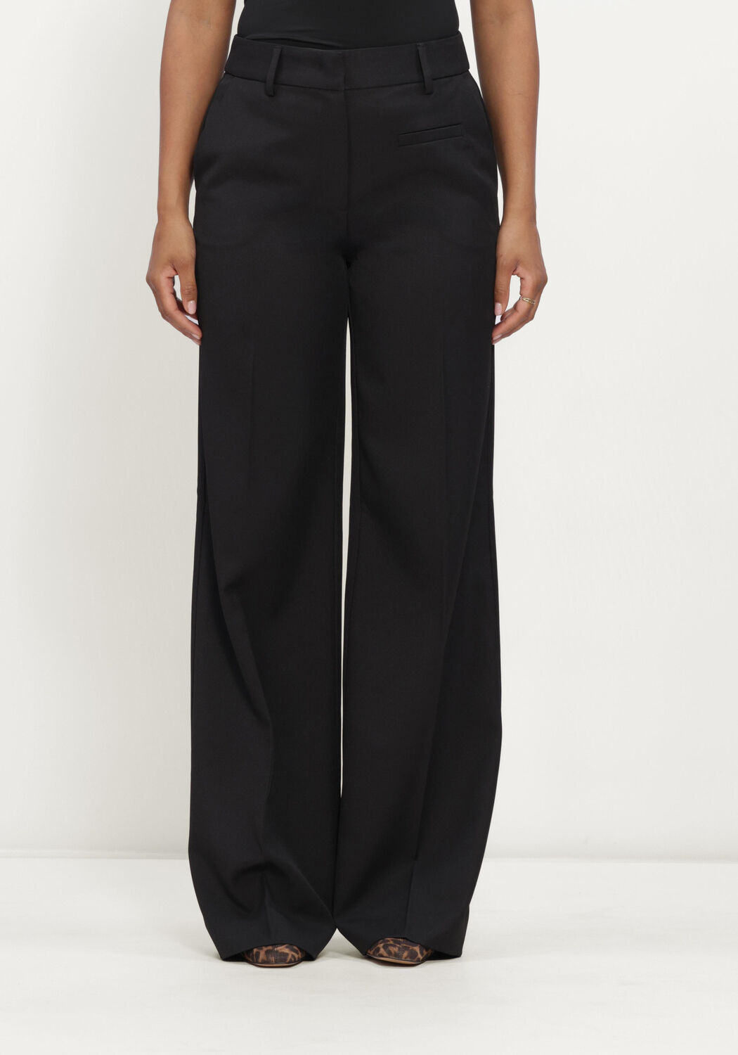 Schwarze HAUTE L'AMITI&Eacute; Hose PREMIERE PLAIN TALL PANT - large
