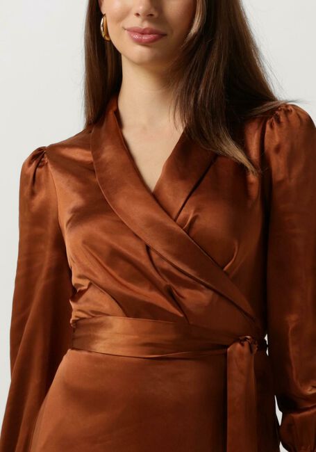 Braune NOTRE-V Midikleid NV-DORISSA SATIN DRESS - large