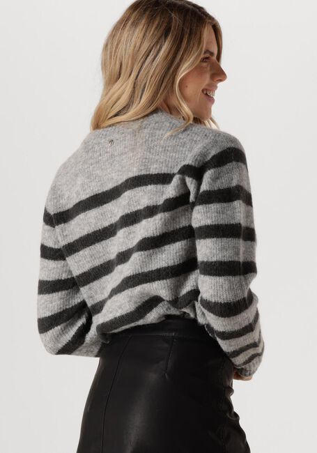 Graue MOS MOSH Pullover THORA STRIPE CREWNECK KNIT - large