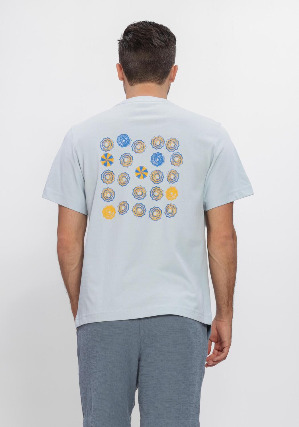 Blaue SELECTED MEN Polos & T-Shirts SLHMAX GRAPHIC SS O-NECK TEE - large