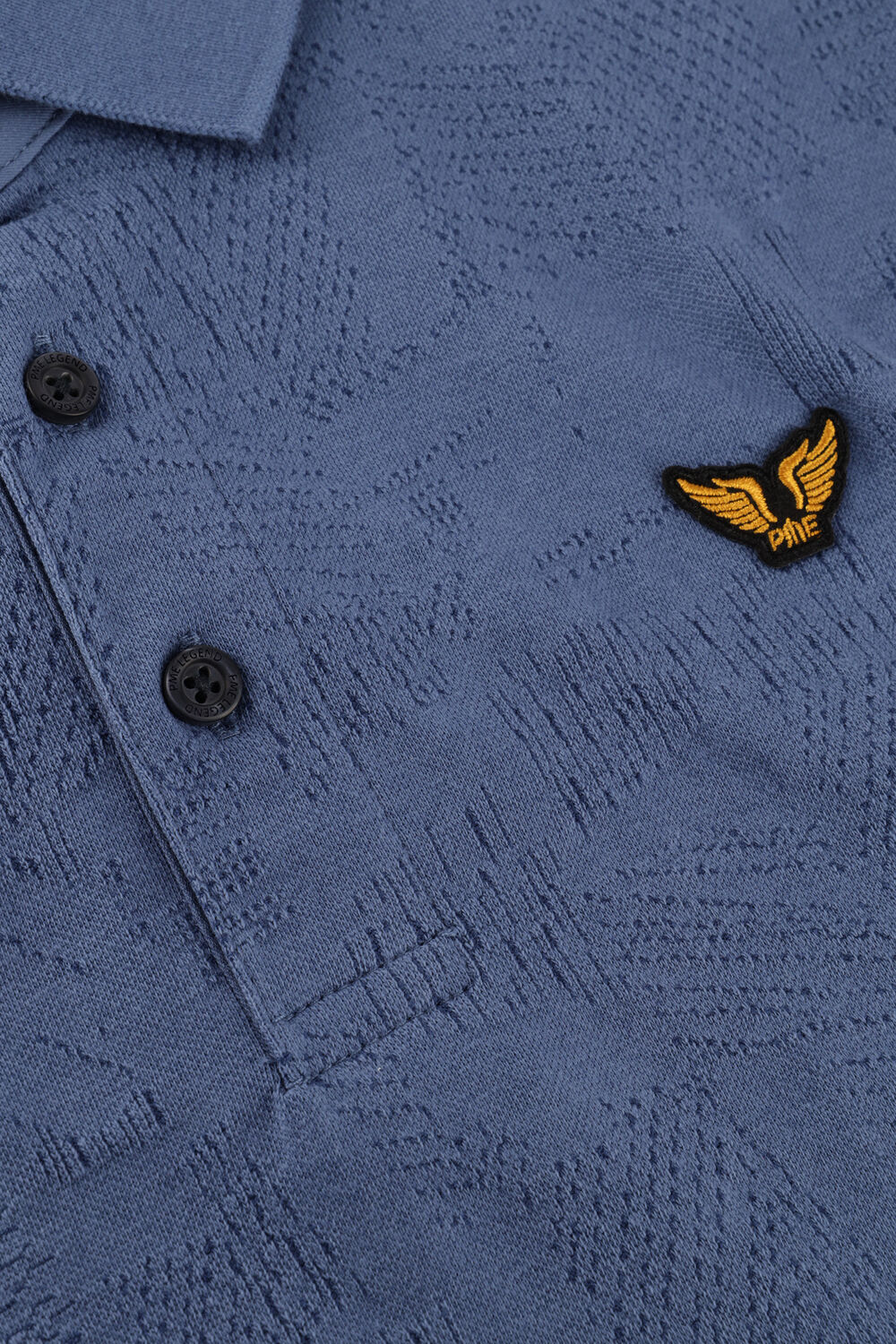 Blaue PME LEGEND Polo-Shirt JACQUARD JERSEY - large