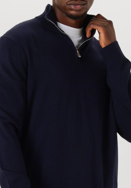 Dunkelblau CALVIN KLEIN Pullover LS 100% MERINO QZ 14GG - large