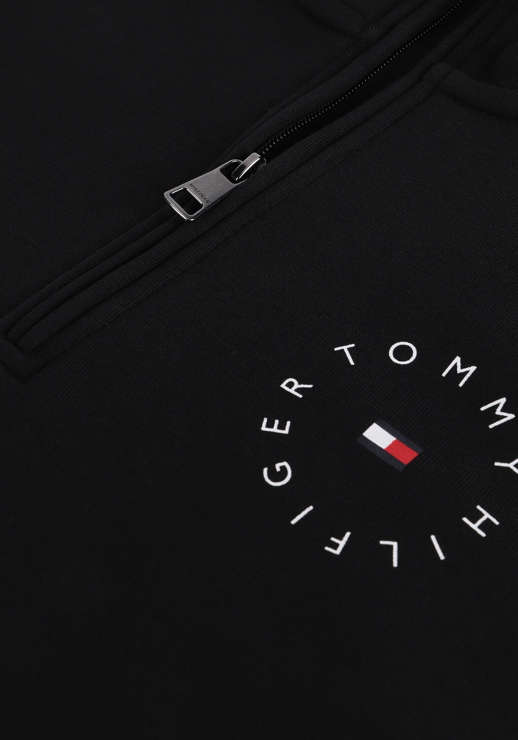 Schwarze TOMMY HILFIGER Pullover ROUNDALL GRAPHIC MOCK NECK - large