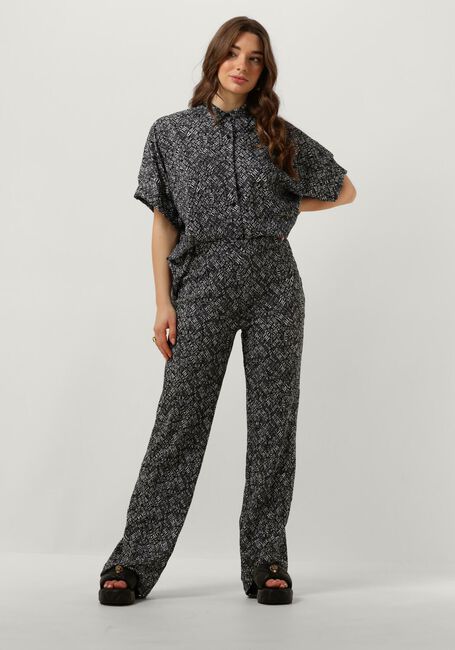 Schwarze ALIX THE LABEL Blusen LADIES WOVEN CRINKLE TEXT OVERSIZED BLOUSE - large