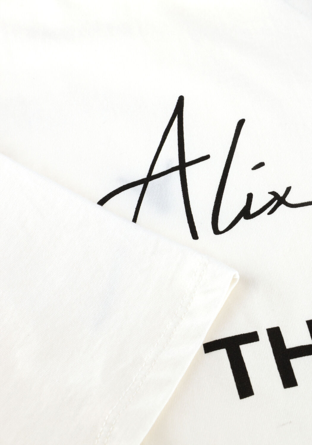 Wei&szlig;e ALIX THE LABEL T-shirt LADIES KNITTED BULL T-SHIRT - large