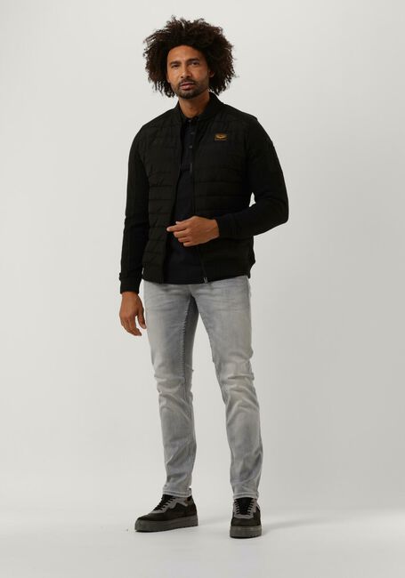 Schwarze PME LEGEND Polo-Shirt LONG SLEEVE POLO JACQUARD JERSEY - large