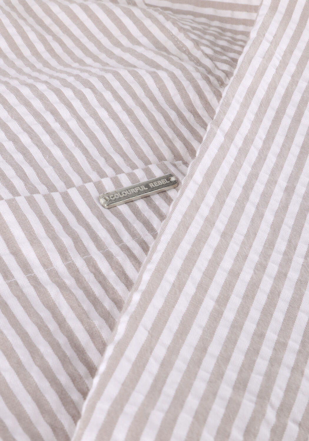 Sand COLOURFUL REBEL Blusen VICKY STRIPED DROPPED SHOULDER BLOUSE - large