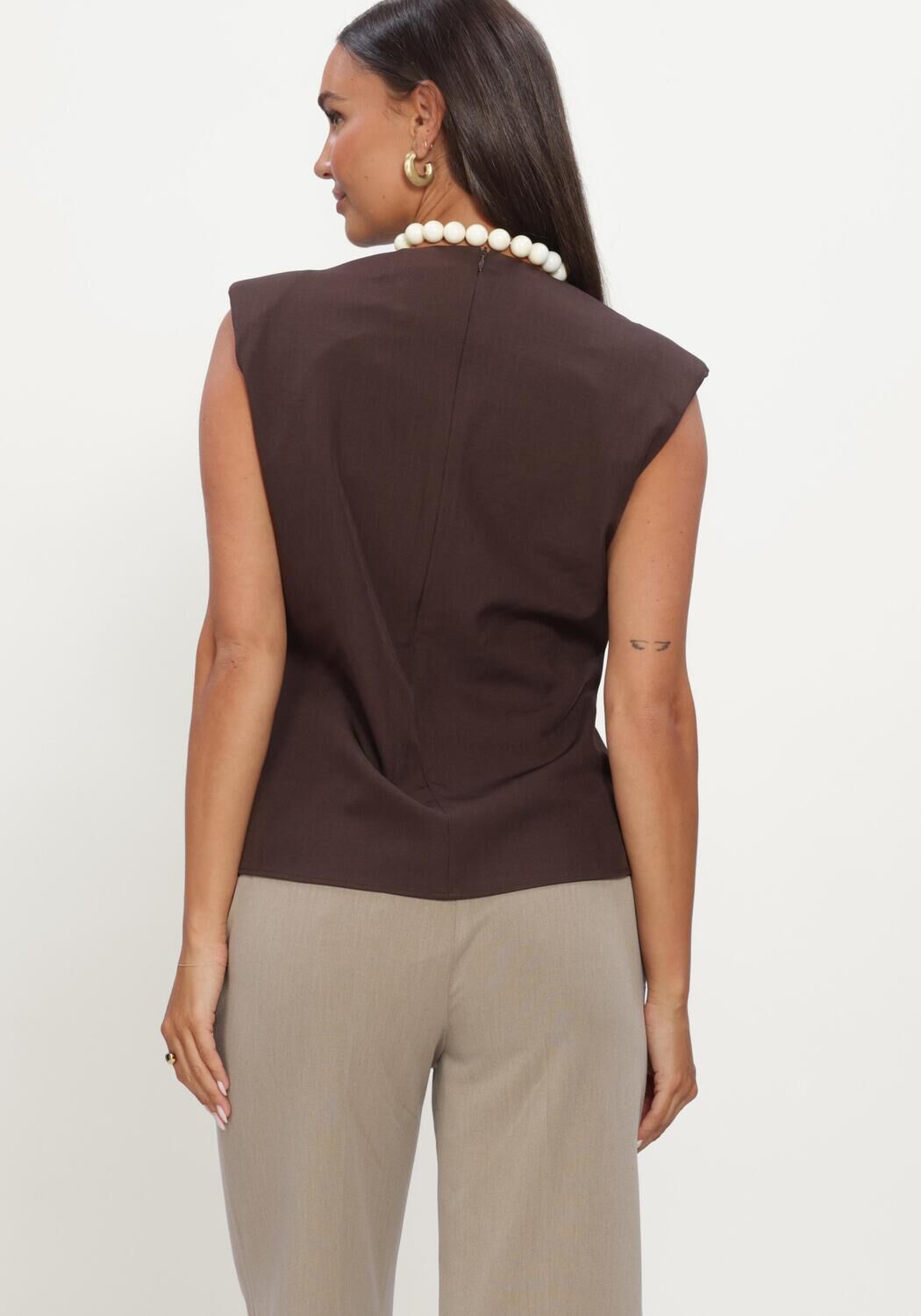 Braune CO'COUTURE Tops & T-shirts LUNACC PLEAT TOP - large