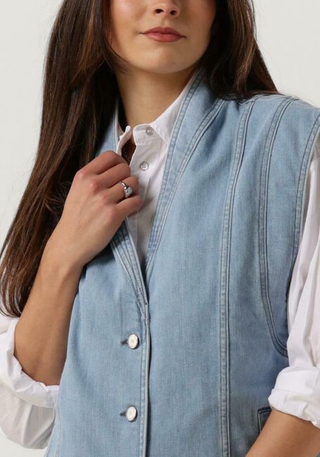 Blaue ANOTHER LABEL Gilet UNNI DENIM VEST - large