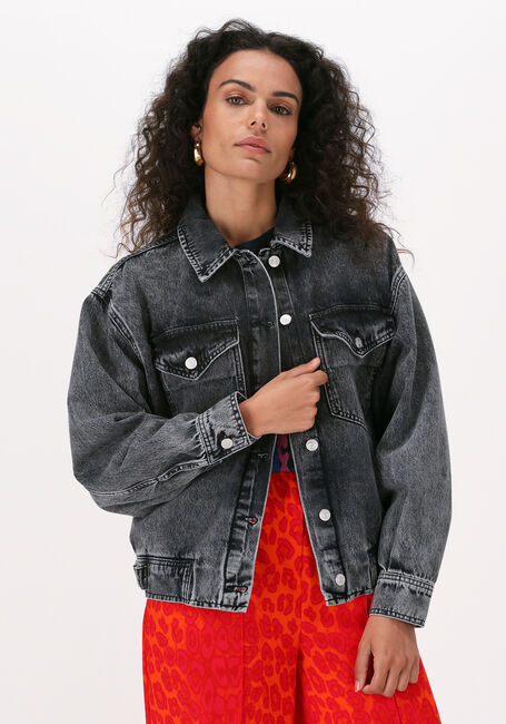 Graue ALIX THE LABEL Jeansjacke EMBROIDERD DENIM WAISTCOAT 321 - large