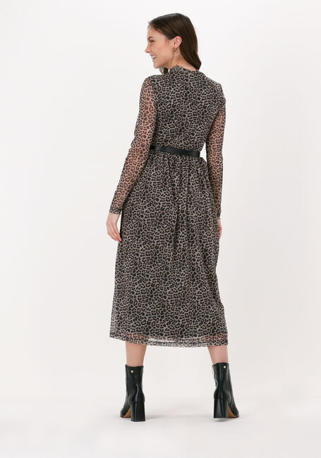 Beige NA-KD Midikleid RECYCLED LS MESH DRESS - large