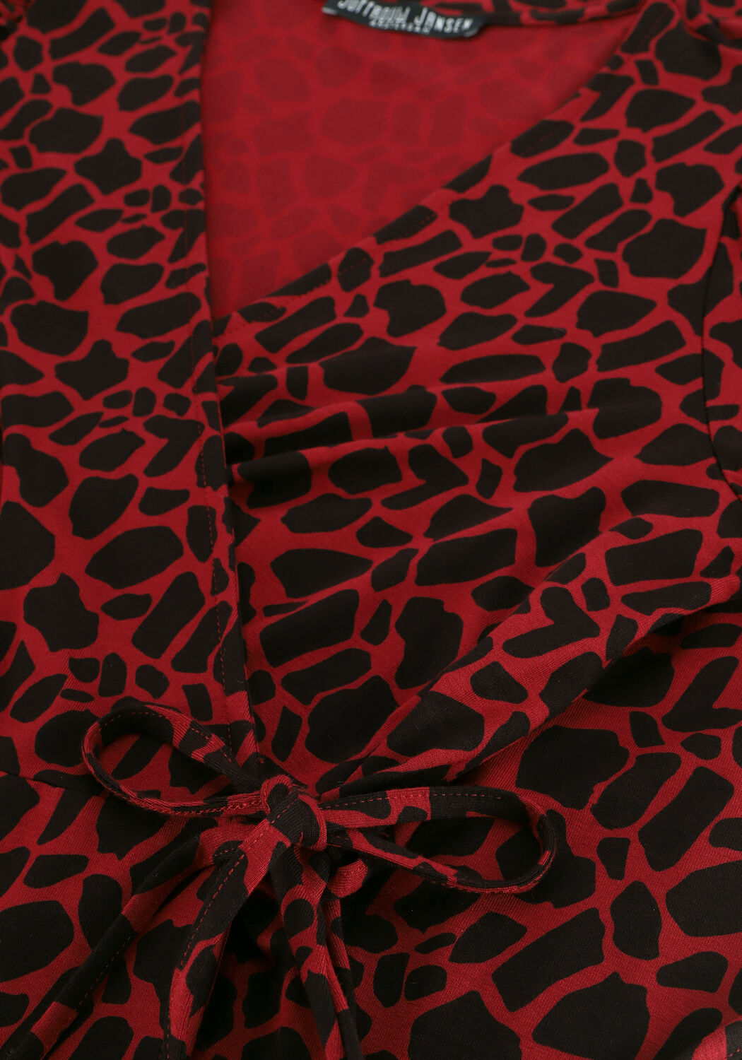 Rote JANSEN AMSTERDAM Midikleid DRESS OVERLAP - large